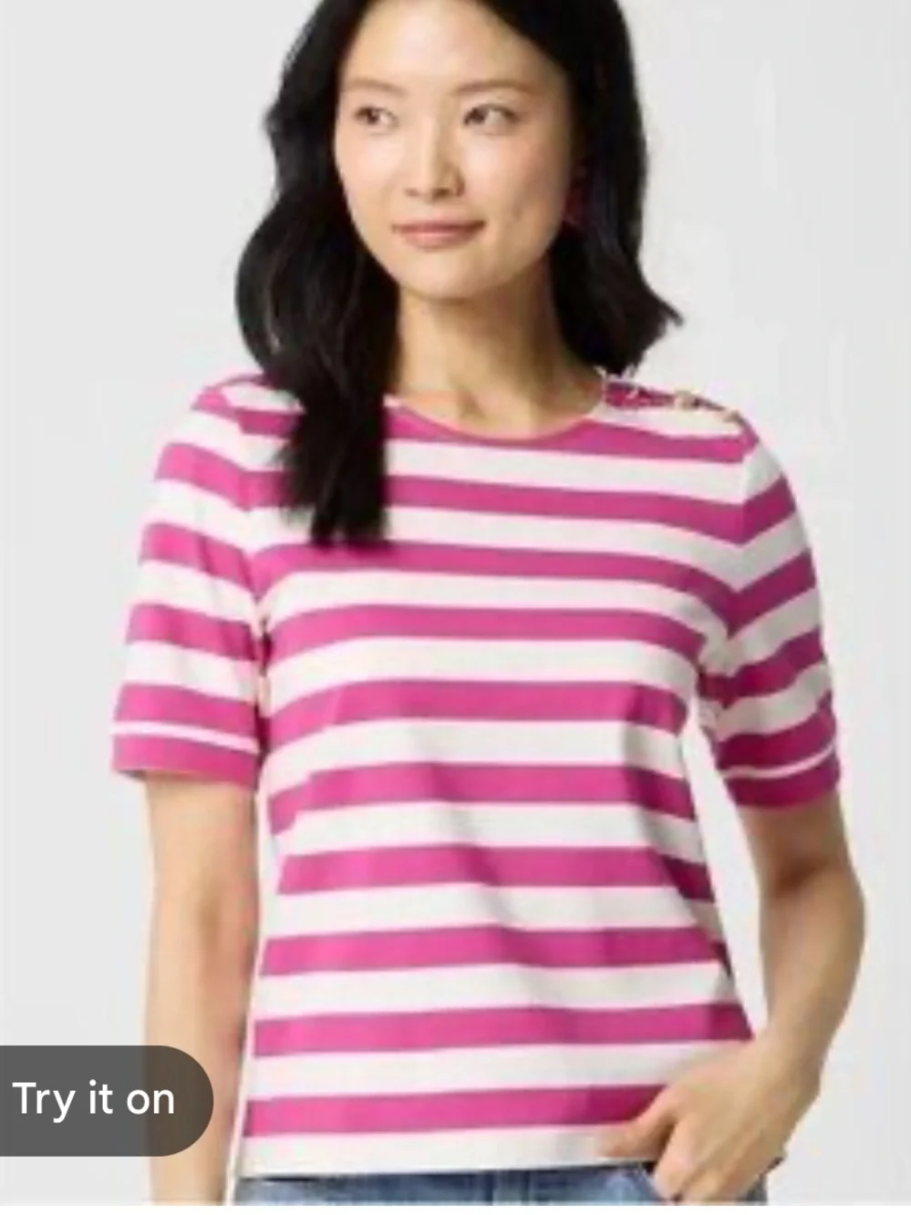 J Crew button detail t shirt